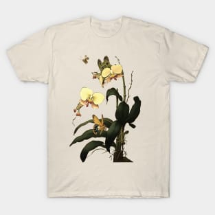 Butterfly and Orchid, Traditional Eastern Asian Style T-Shirt